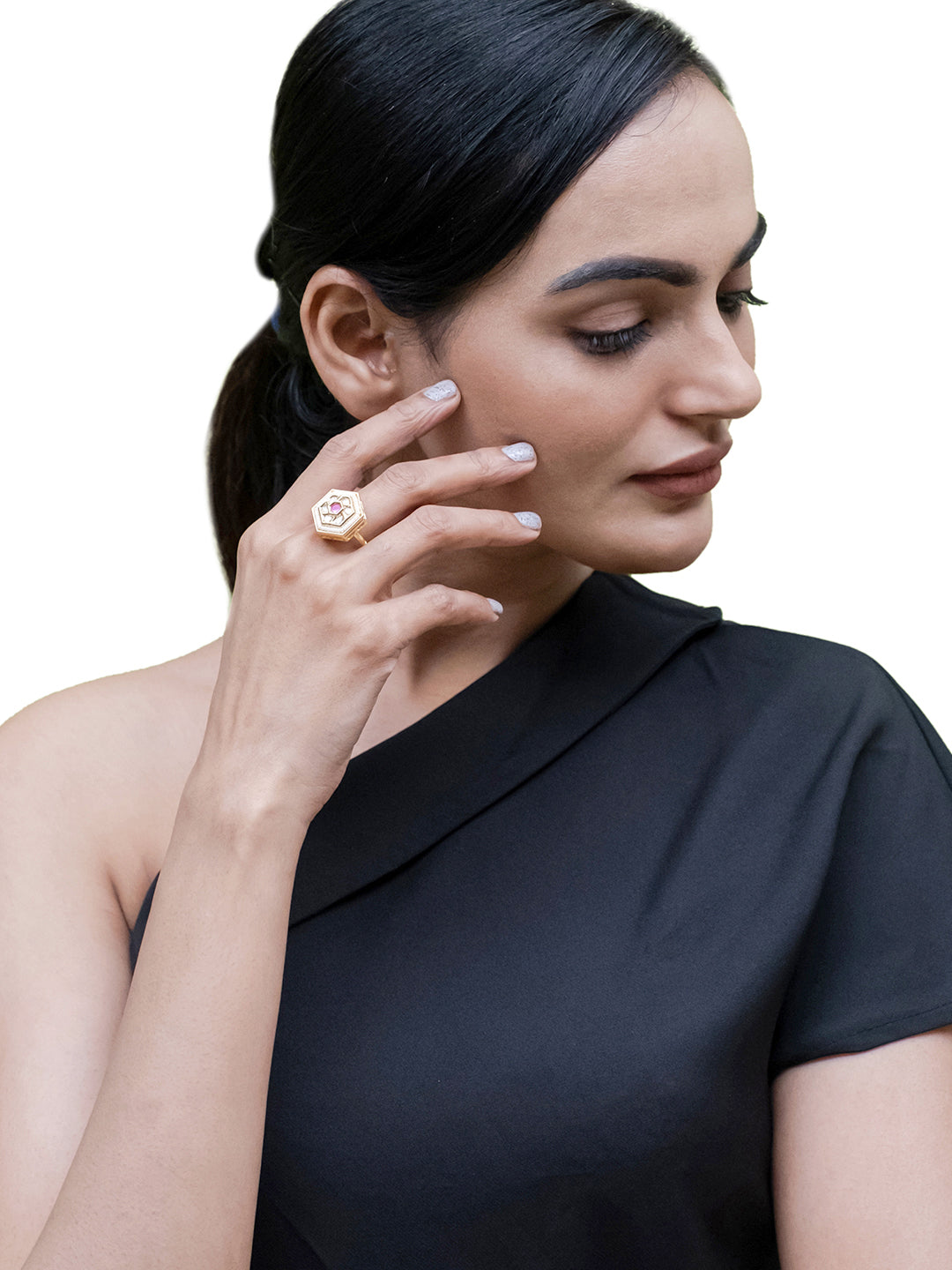 Buy South Indian Impon Jewellery Gold Design Swan Design Vangi Ring Design